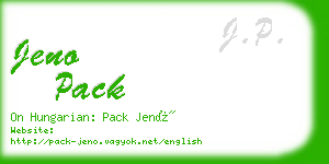 jeno pack business card